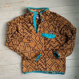 Mens Patagonia Tribal Print Fleece Small